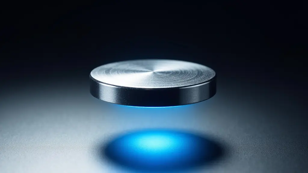 Nahaufnahme eines Samarium-Kobalt-Magneten, möglicherweise mit einem Hochtemperaturhintergrund oder in einer Luft- und Raumfahrtanwendung gezeigt.