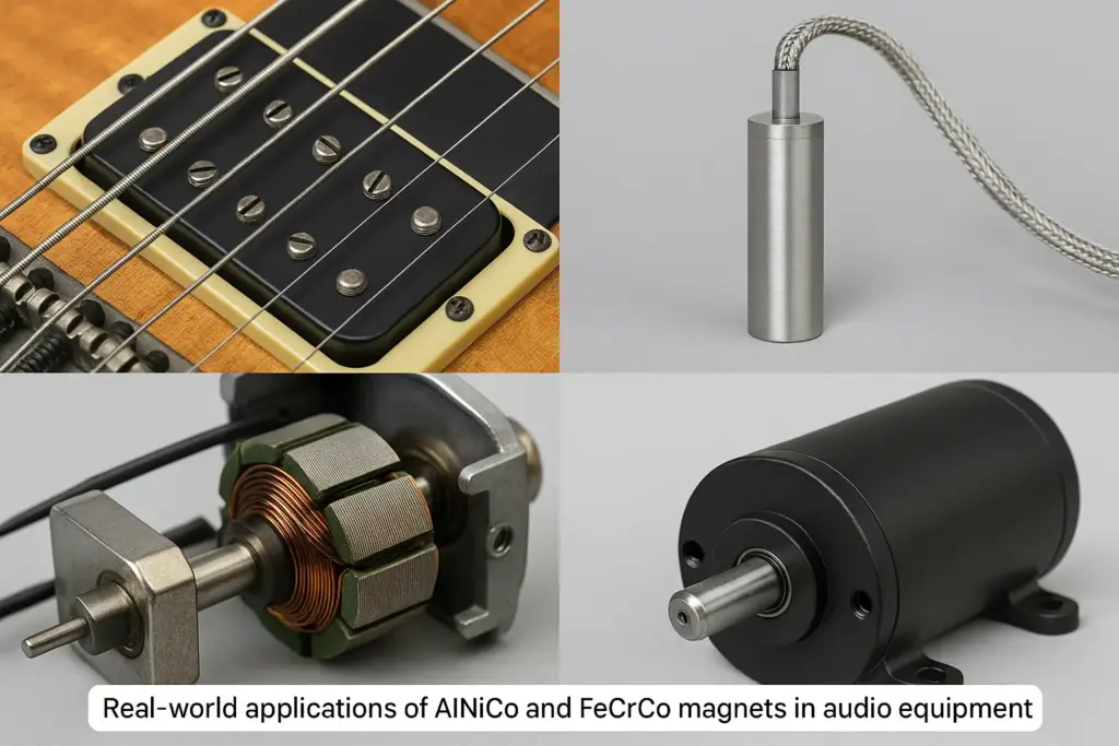 Applications concrètes des aimants AlNiCo et FeCrCo dans les équipements audio, les capteurs et les moteurs