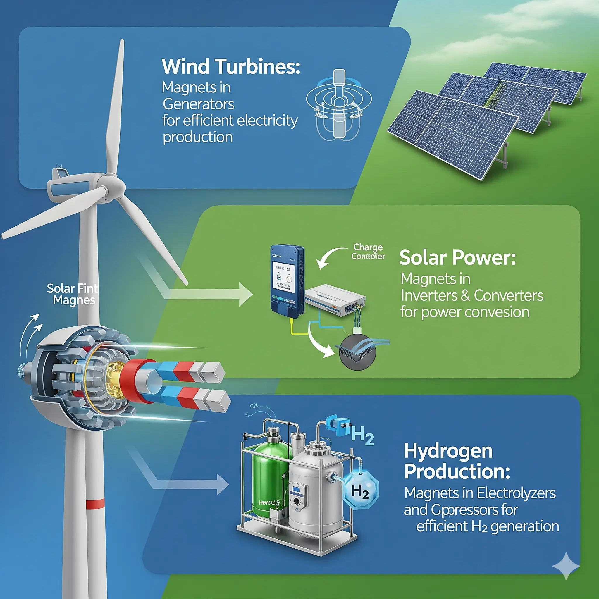 Le rôle des aimants dans la production d'énergie verte