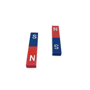 Alnico Class 5 AlNiCo 5 교육용 자석 빨간색 및 파란색 스프레이 페인트 50x10x5mm