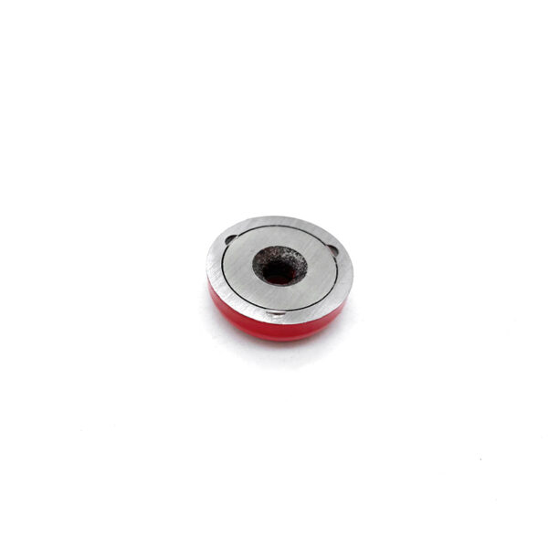 AlNiCo Magnet Klasse 6 AlNiCo 6 Topfmagnet D28,6x9xd11,2xM4 rot lackiert Saugnapf