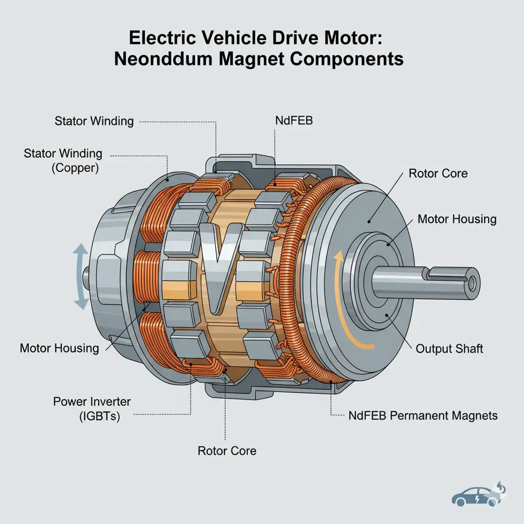 Aimants dans les véhicules à énergie nouvelle : moteur de la révolution des véhicules électriques