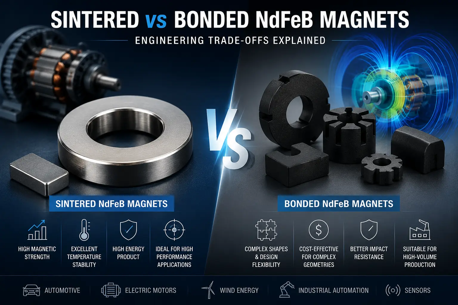 Sintered vs Bonded NdFeB Magnets